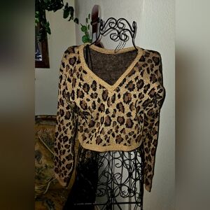 VINTAGE, Unworn Sz M. Fredericks Of Hollywood Crop Sweater.